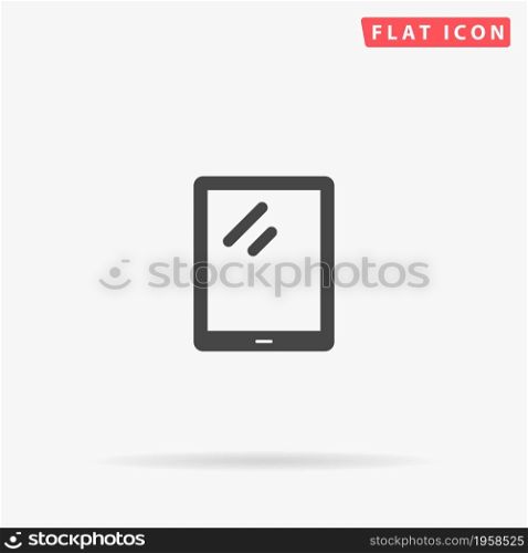 Tablet flat vector icon. Hand drawn style design illustrations.. Tablet flat vector icon
