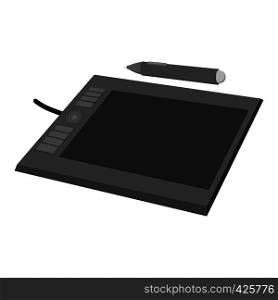 Tablet for drawing cartoon icon. Computer theme graphics tablet elements . Tablet for drawing cartoon icon