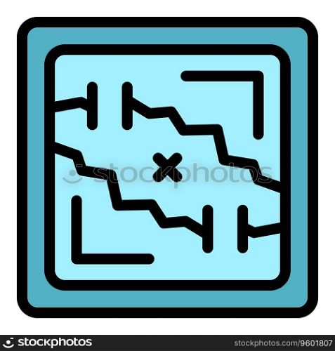 Tablet gamer icon outline vector. Electronic computer. App online color flat. Tablet gamer icon vector flat