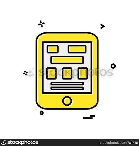 Tablet icon design vector