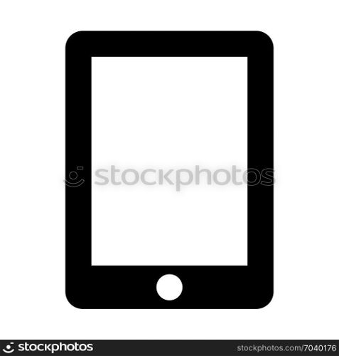 tablet, icon on isolated background