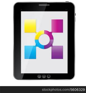 Tablet icon. Vector illustration. EPS 10 .