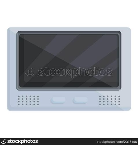 Tablet intercom icon cartoon vector. Video door. Phone security. Tablet intercom icon cartoon vector. Video door