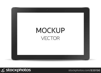 Tablet Mockup, Mockup tablet, Black tablet isolated on white background.