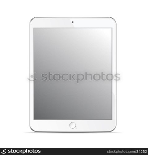 Tablet mockup template isolated on white background. Design element in vector.