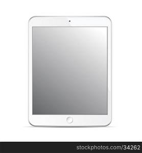 Tablet mockup template isolated on white background. Design element in vector.