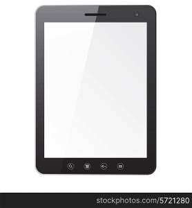 Tablet PC computer with blank screen isolated on white background. Vector illustration.&#xA;
