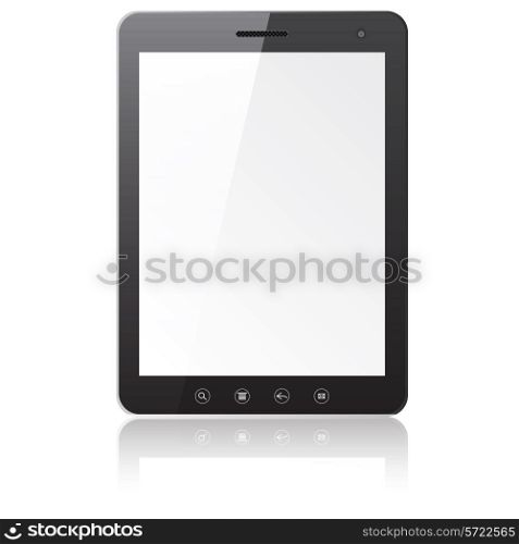 Tablet PC computer with blank screen isolated on white background. Vector illustration.&#xA;