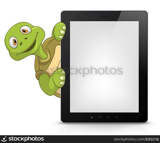 Tablet PC Isolated on White Background. Vector EPS 10.