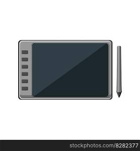 tablet pen display cartoon. technology computer, graphic device tablet pen display sign. isolated symbol vector illustration. tablet pen display cartoon vector illustration