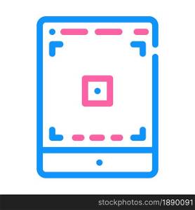 tablet photo camera app color icon vector. tablet photo camera app sign. isolated symbol illustration. tablet photo camera app color icon vector illustration