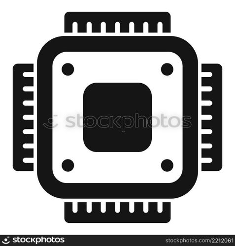 Tablet processor icon simple vector. Screen cell. Computer service. Tablet processor icon simple vector. Screen cell