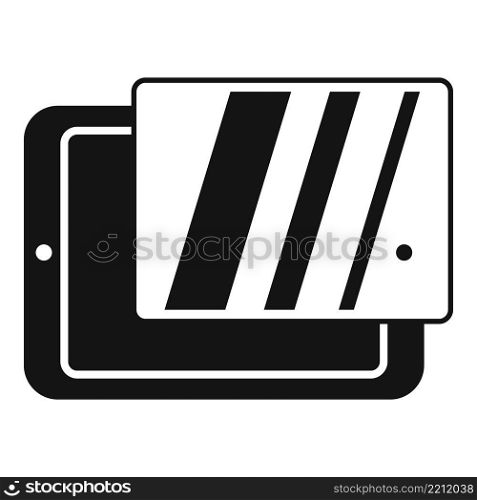 Tablet screen protector icon simple vector. Fix cell. Mobile phone. Tablet screen protector icon simple vector. Fix cell