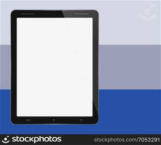 Tablet. Tablet. Computer Pad with blank white screen. Realistic design. Vector illustration.