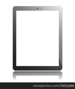 Tablet. Tablet PC Isolated on White Background. Display Computer Pad. Mockup Design. Vector Illustration.