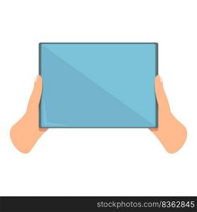 Tablet touch icon cartoon vector. Screen hand. App cell. Tablet touch icon cartoon vector. Screen hand