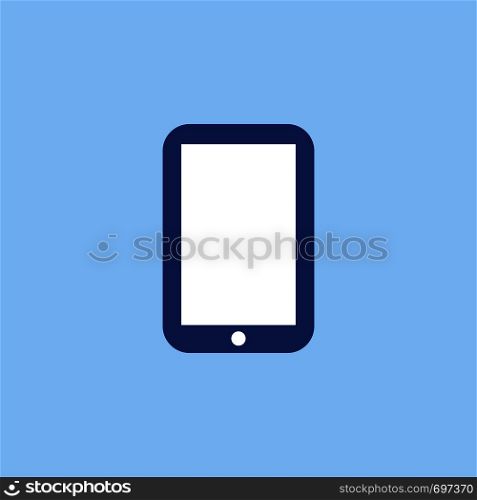 Tablet with white screen in flat design. Tablet vector icon. Eps10. Tablet with white screen in flat design. Tablet vector icon