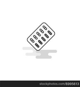 Tablets Web Icon. Flat Line Filled Gray Icon Vector