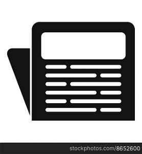 Tabloid newspaper icon simple vector. Web page. Daily story. Tabloid newspaper icon simple vector. Web page