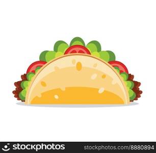 Taco isolated vector illustration