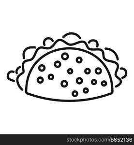 Taco meal icon outline vector. Mexican food. Tacos menu. Taco meal icon outline vector. Mexican food