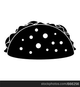 Tacos icon. Simple illustration of tacos vector icon for web. Tacos icon, simple black style
