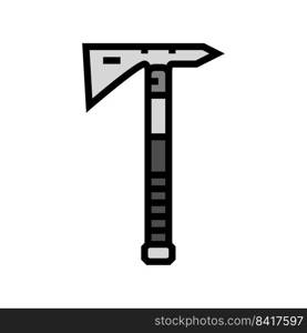 tactical axe hatchet color icon vector. tactical axe hatchet sign. isolated symbol illustration. tactical axe hatchet color icon vector illustration