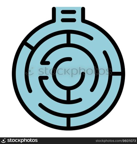 Tactical labyrint icon outline vector. Business team. Growth profit color flat. Tactical labyrint icon vector flat