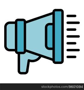 Tactical megaphone icon outline vector. Cost idea. Increase service color flat. Tactical megaphone icon vector flat