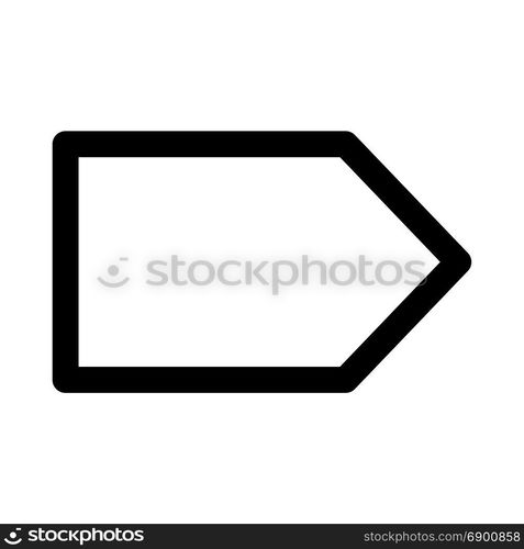 tag arrow, icon on isolated background