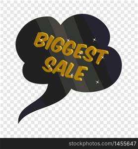 Tag biggest sale icon. Cartoon illustration of tag biggest sale vector icon for web. Tag biggest sale icon, cartoon style