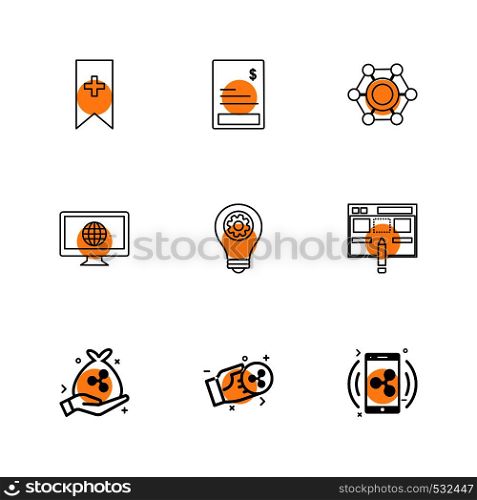 tag ,bill , invoice , global ,internet , screen , computer , bulb, setting ,idea , crypto , currency , crypto currency , sharing , crypto currency apps , icons , flat , icon , set , vector , qualilty , design , collection , creative ,