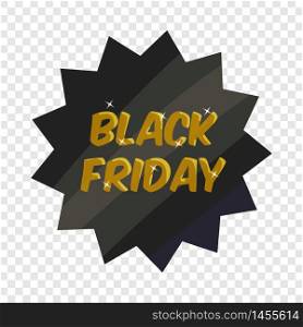 Tag black friday icon. Cartoon illustration of tag black friday vector icon for web. Tag black friday icon, cartoon style
