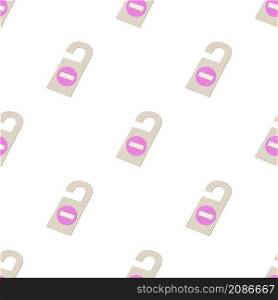 Tag do not disturb in hotel pattern seamless background texture repeat wallpaper geometric vector. Tag do not disturb in hotel pattern seamless vector