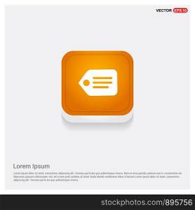 Tag Icon Orange Abstract Web Button - Free vector icon