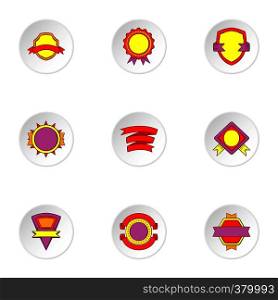 Tag icons set. Cartoon illustration of 9 tag vector icons for web. Tag icons set, cartoon style