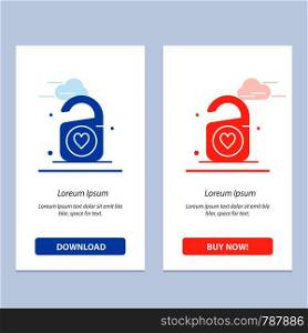Tag, Love, Heart, Wedding Blue and Red Download and Buy Now web Widget Card Template