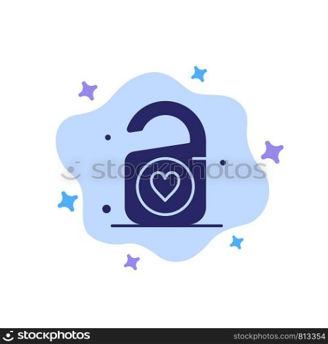 Tag, Love, Heart, Wedding Blue Icon on Abstract Cloud Background