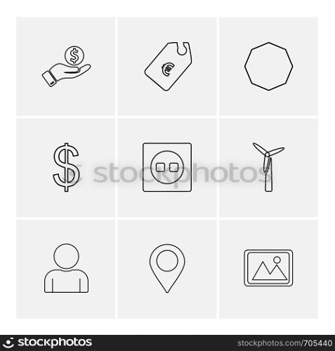 tag , navigation , dollar , money , image , shapes , electronic , time , ecology , icon, vector, design, flat, collection, style, creative, icons , traingle , square , hexagon , pentagon , battery , electricity ,