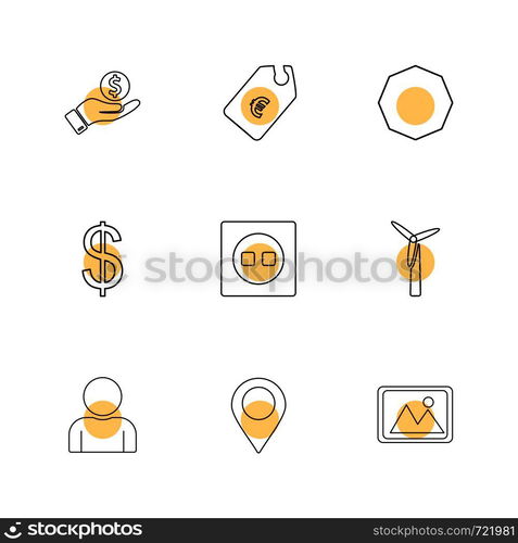 tag , navigation , dollar , money , image , shapes , electronic , time , ecology , icon, vector, design, flat, collection, style, creative, icons , traingle , square , hexagon , pentagon , battery , electricity ,