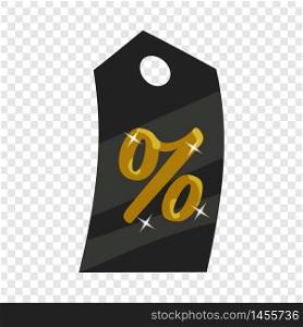 Tag percentage icon. Cartoon illustration of tag percentage vector icon for web. Tag percentage icon, cartoon style