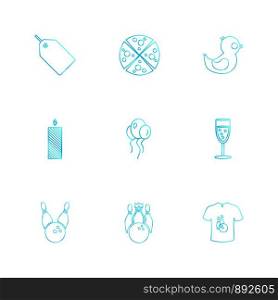 tag , pizza , balloons , candle , glass , party , birthday , celebrations , anniversary , icon, vector, design, flat, collection, style, creative, icons , cake , bounty , ballons, bowling , gift , money ,