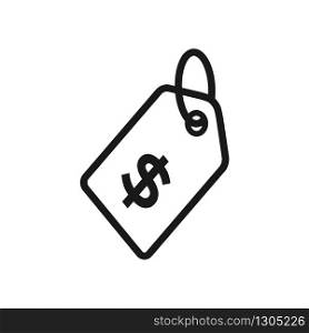 tag price icon in trendy flat style
