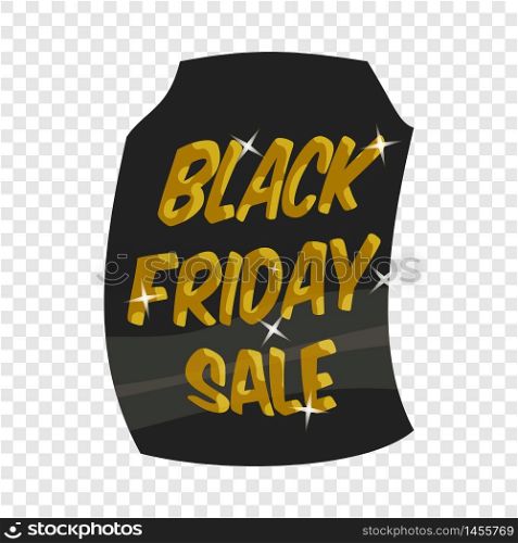 Tag sale black friday icon. Cartoon illustration of tag sale black friday vector icon for web. Tag sale black friday icon, cartoon style