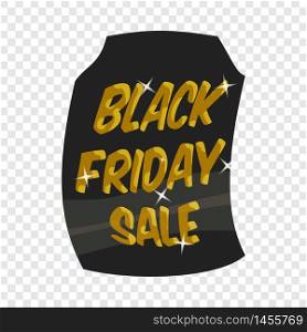 Tag sale black friday icon. Cartoon illustration of tag sale black friday vector icon for web. Tag sale black friday icon, cartoon style