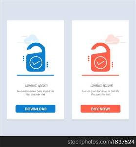 Tag, Sale, Hotel, Sign  Blue and Red Download and Buy Now web Widget Card Template