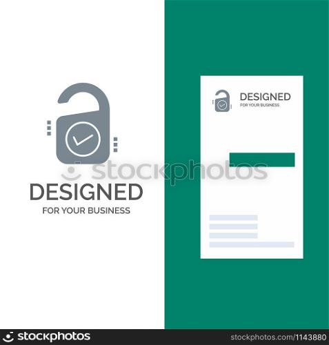 Tag, Sale, Hotel, Sign Grey Logo Design and Business Card Template