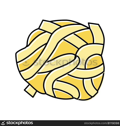 tagliatelle pasta color icon vector. tagliatelle pasta sign. isolated symbol illustration. tagliatelle pasta color icon vector illustration