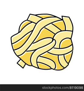 tagliatelle pasta color icon vector. tagliatelle pasta sign. isolated symbol illustration. tagliatelle pasta color icon vector illustration
