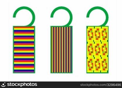 tags with texture (stripes), vector art illustration; more tags in my gallery